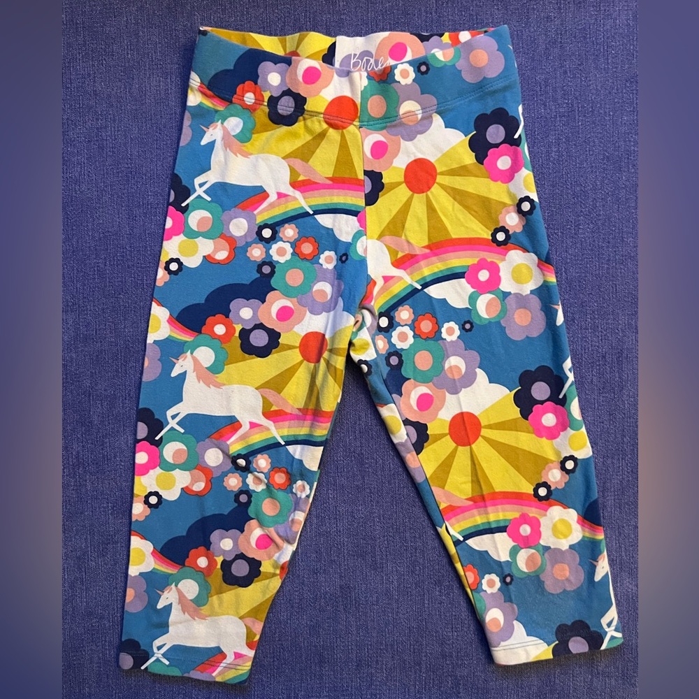 Mini Boden, Unicorn and rainbow Capris Girls 7-8Y